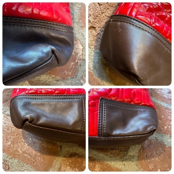 Donald J Pliner red & brown hobo bag - Picture 15 of 16